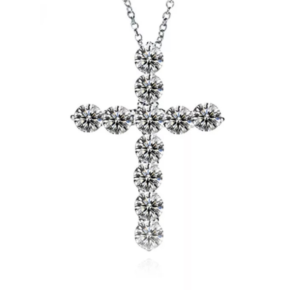 Sterling Silver Cross Necklace - Picture 3 of 4